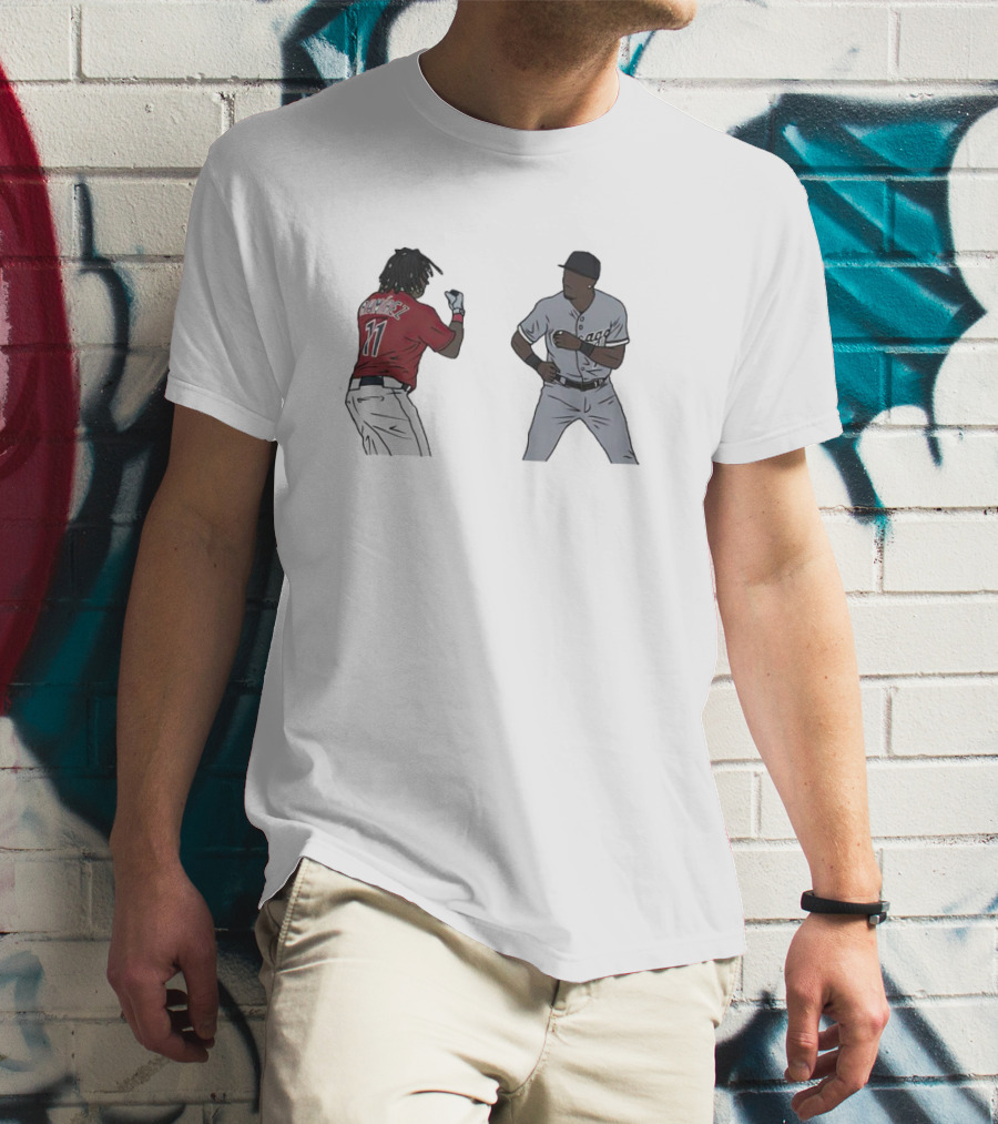 Jose Ramirez Versus Tim Anderson Baseball Confrontation Vintage Look T-Shirt