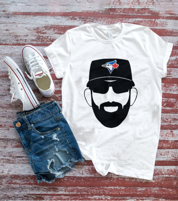 Toronto Blue Jays Jose Bautista Honda Level Of Excellent Blue Jay Logo Hat And Beard T-Shirt