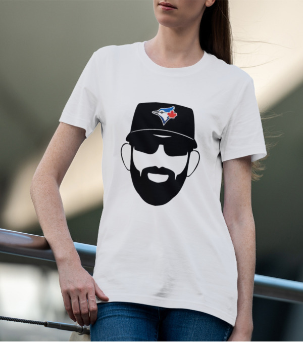 Toronto Blue Jays Jose Bautista Honda Level Of Excellent Blue Jay Logo Hat And Beard T-Shirt