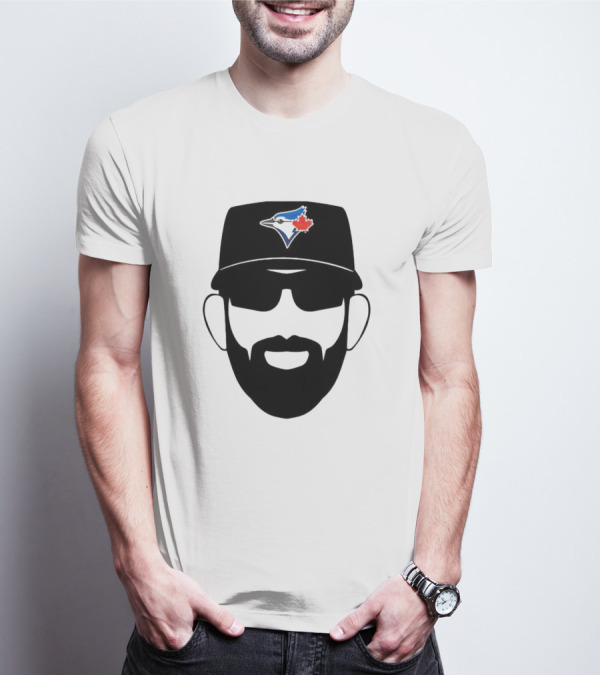 Toronto Blue Jays Jose Bautista Honda Level Of Excellent Blue Jay Logo Hat And Beard T-Shirt