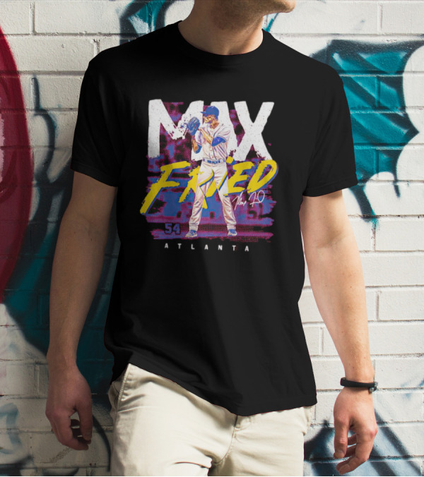 Max Fried Atlanta Signature 54 Player Action T-Shirt