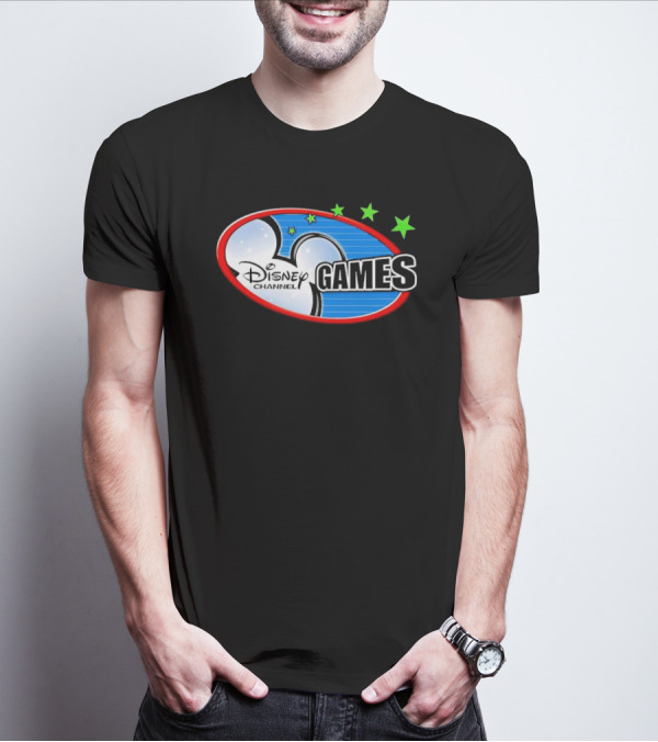 Disney Channel Games Logo With Stars And Iconic Symbols T-Shirt