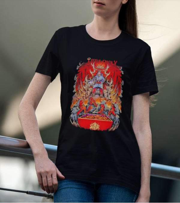 Ov Sulfur Little Ricky Throne With Red Crown And Flames T-Shirt