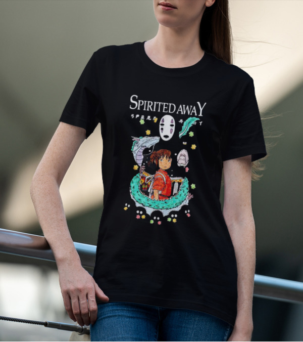 Spirited Away Characters Chihiro Haku No-Face Symbols T-Shirt