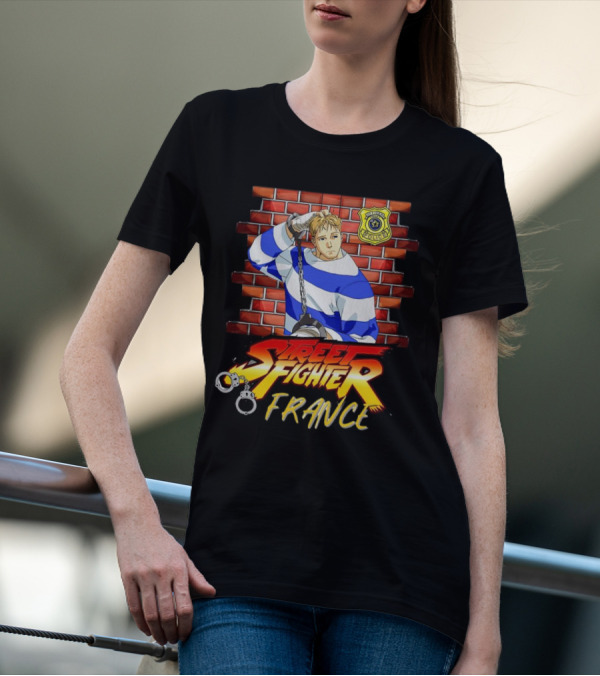 Street Fighter Cody France Police Brick Wall T-Shirt