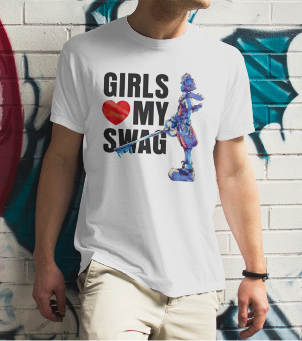 Girls Love My Swag Kingdom Hearts Keyblade Character T-Shirt