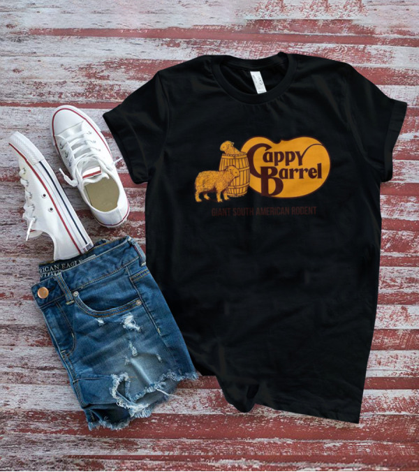 Cappy Barrel Giant South American Rodent Capybara Duo T-Shirt