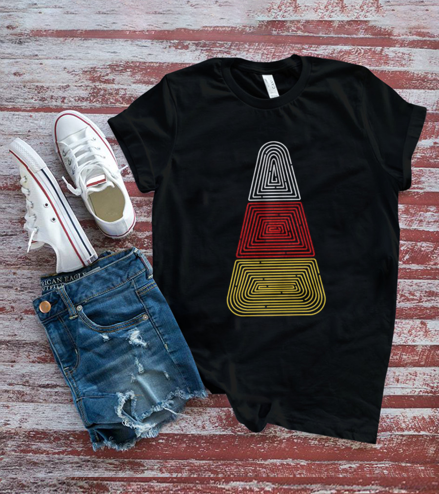 Candy Corn Tri-Color Neon Maze T-Shirt