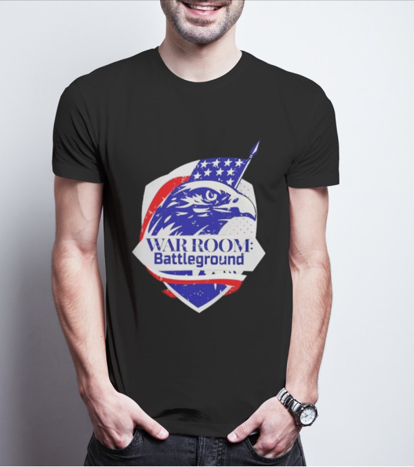 War Room Battleground Eagle American Flag Crest T-Shirt