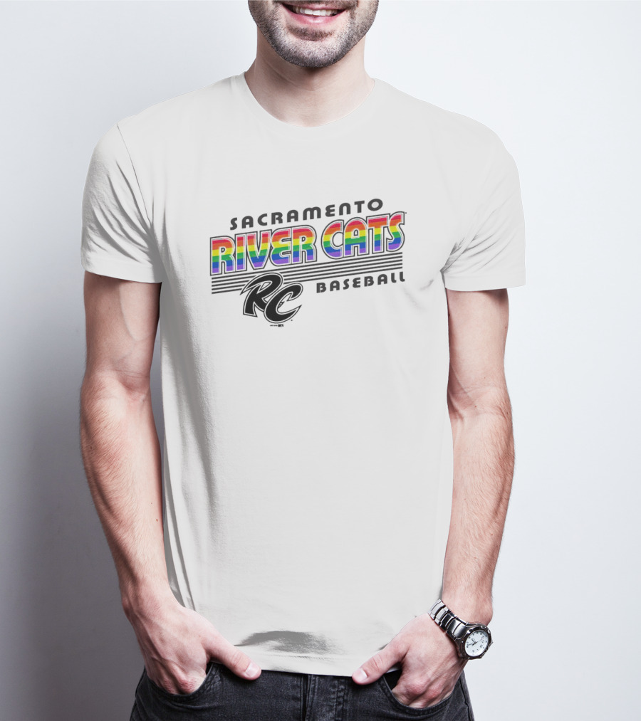 Sacramento River Cats Baseball Rainbow Pride RC T-Shirt