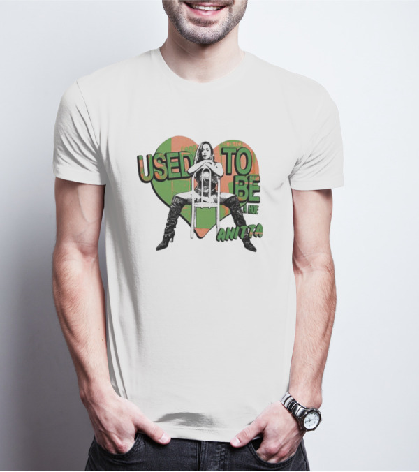 Used To Be A Hoe Anitta Chair Pose Heart Background T-Shirt