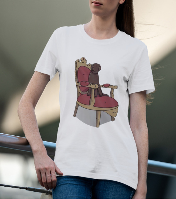 Win The Dog On Royal Throne Chair T-Shirt