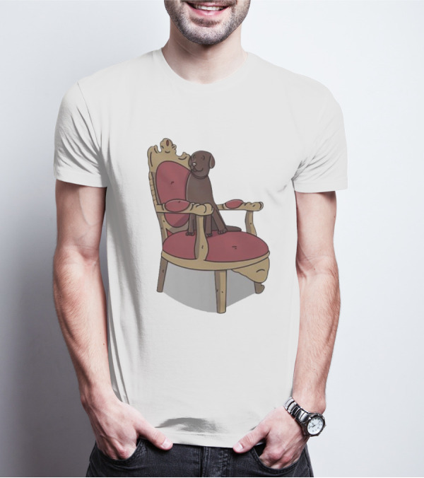Win The Dog On Royal Throne Chair T-Shirt