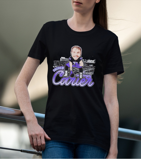 Andrew Carter Caricature Football Player Signature T-Shirt