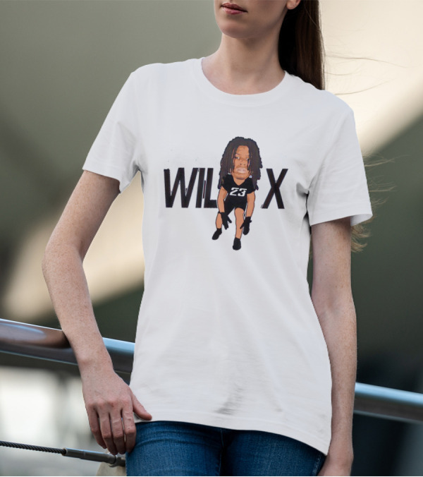 Javeon Wilcox 23 Caricature Signature T-Shirt