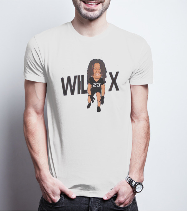 Javeon Wilcox 23 Caricature Signature T-Shirt