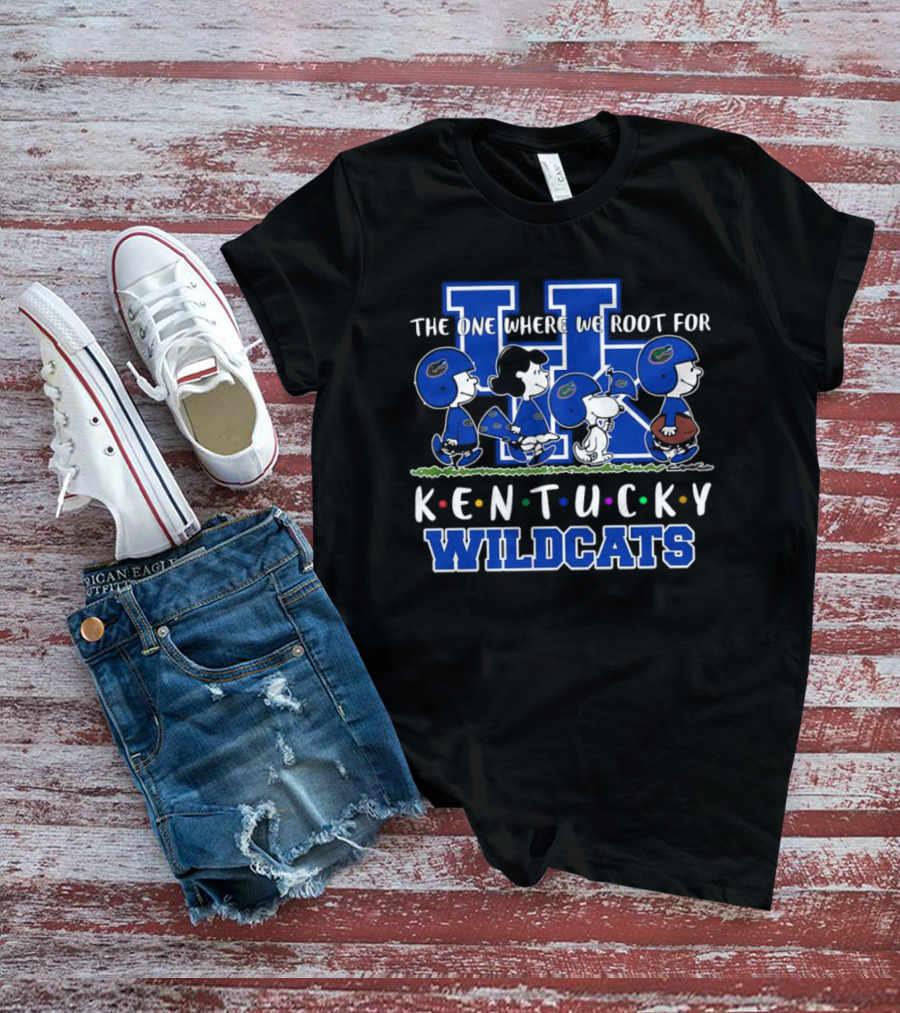 The One Where We Root For Kentucky Wildcats Peanuts Characters T-Shirt