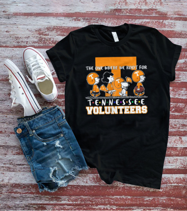 The One Where We Root For Tennessee Volunteers Peanuts Characters Football T-Shirt