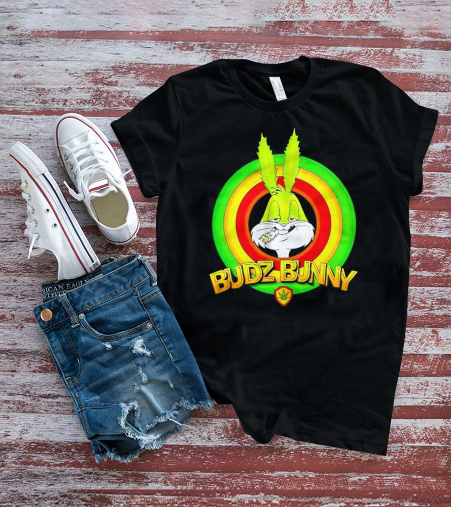 Budz Bunny Cannabis Inspired Cartoon Character T-Shirt