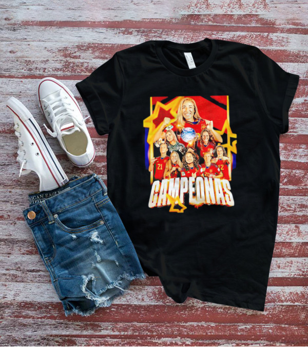 Real Madrid C.F. Campeonas Del Mundo Celebrating Victory With Stars And Smiling Athletes T-Shirt
