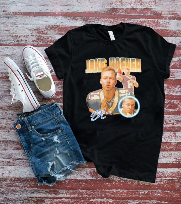 Jake Haener 14 Football Iconic Pose H- Signature T-Shirt