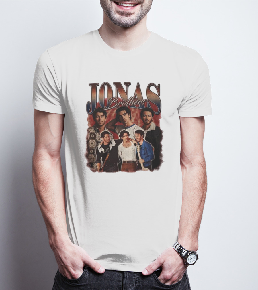 Jonas Brothers Vintage Collage Style Retro Photography T-Shirt