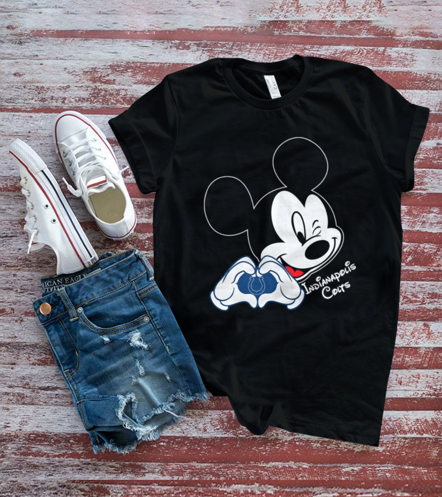 Mickey Indianapolis Colts Heart T-Shirt