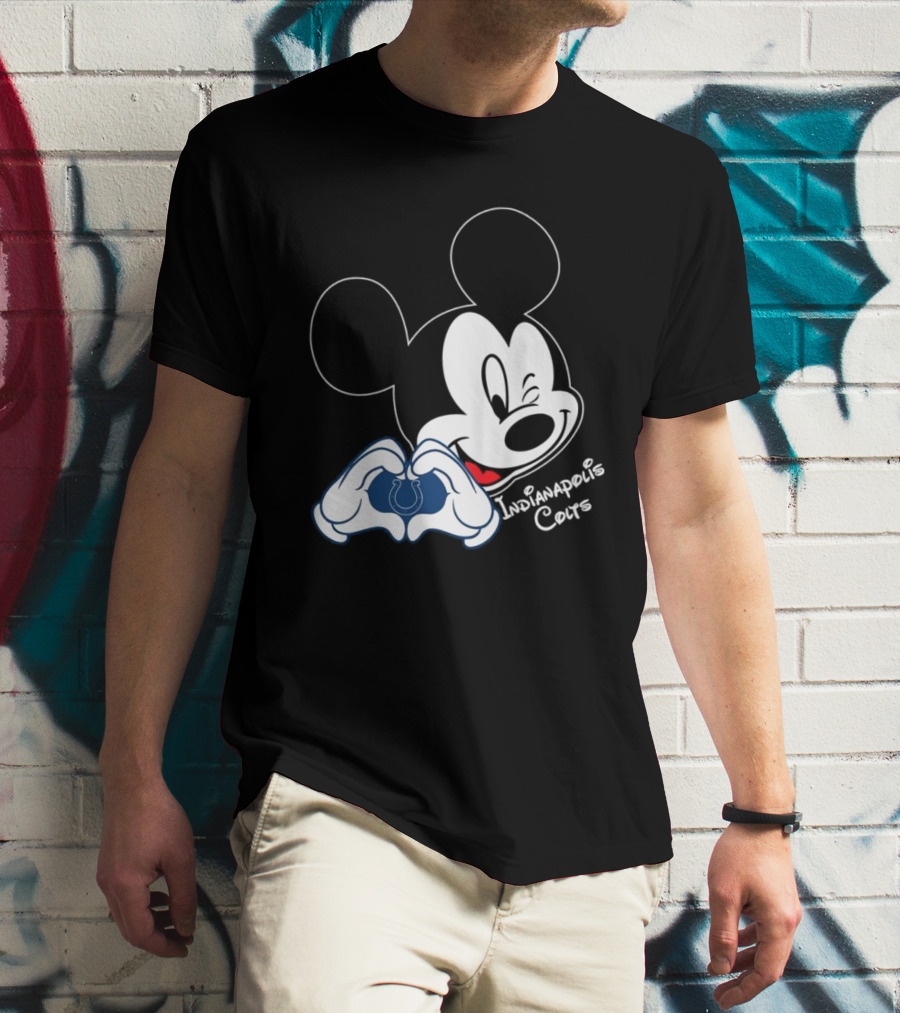 Mickey Indianapolis Colts Heart T-Shirt