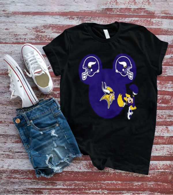 Minnesota Vikings Mickey Mouse Helmets T-Shirt