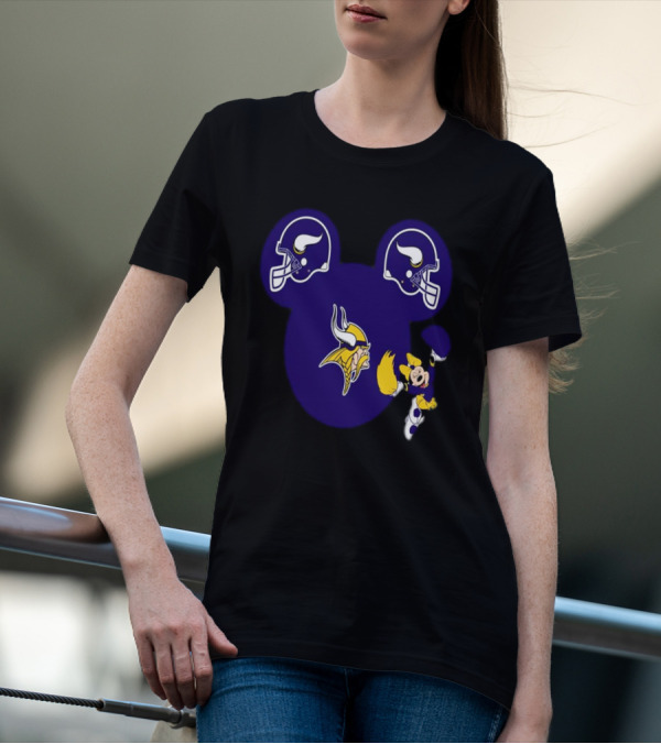 Minnesota Vikings Mickey Mouse Helmets T-Shirt