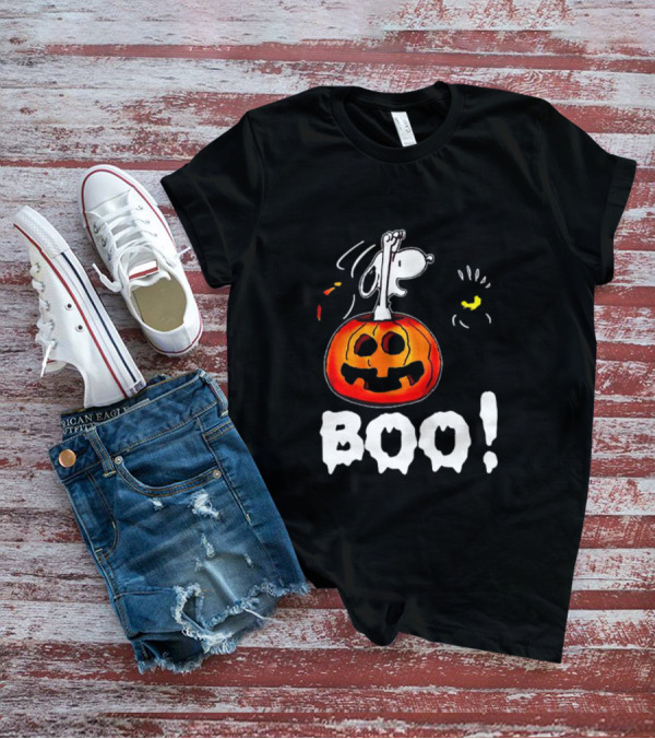Snoopy And Jack-O'-Lantern Boo Halloween T-Shirt