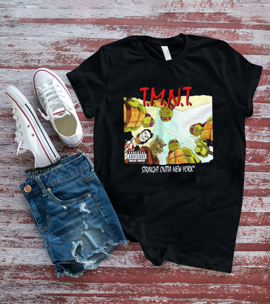 TMNT Parental Advisory Explicit Content Straight Outta New York T-Shirt