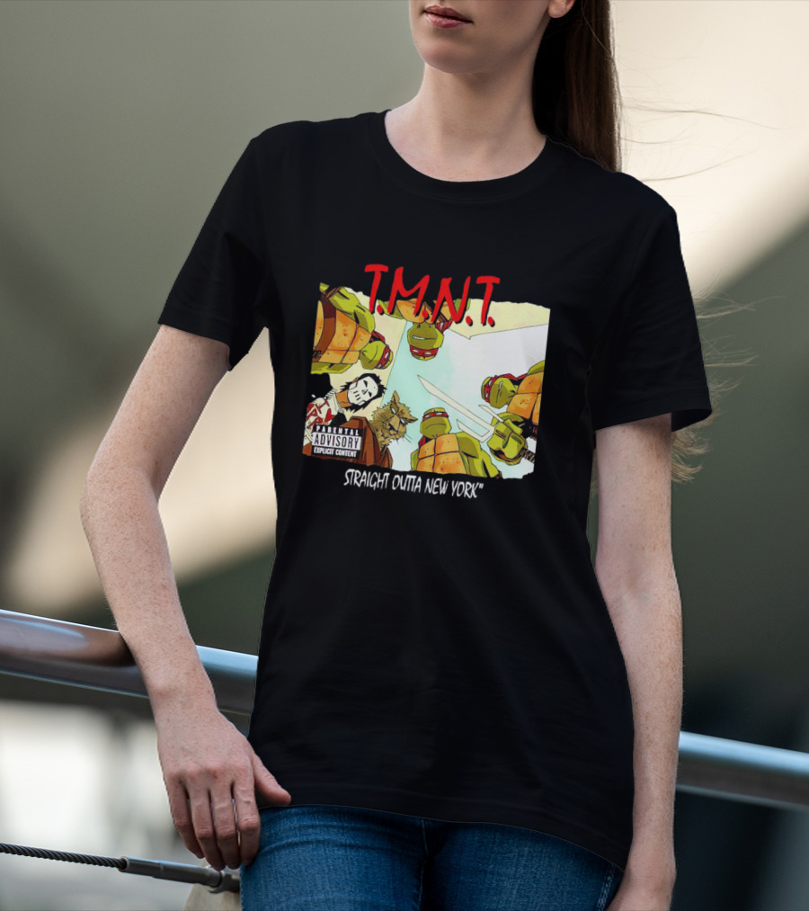 TMNT Parental Advisory Explicit Content Straight Outta New York T-Shirt