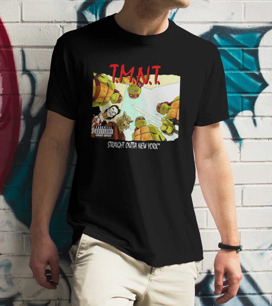 TMNT Parental Advisory Explicit Content Straight Outta New York T-Shirt