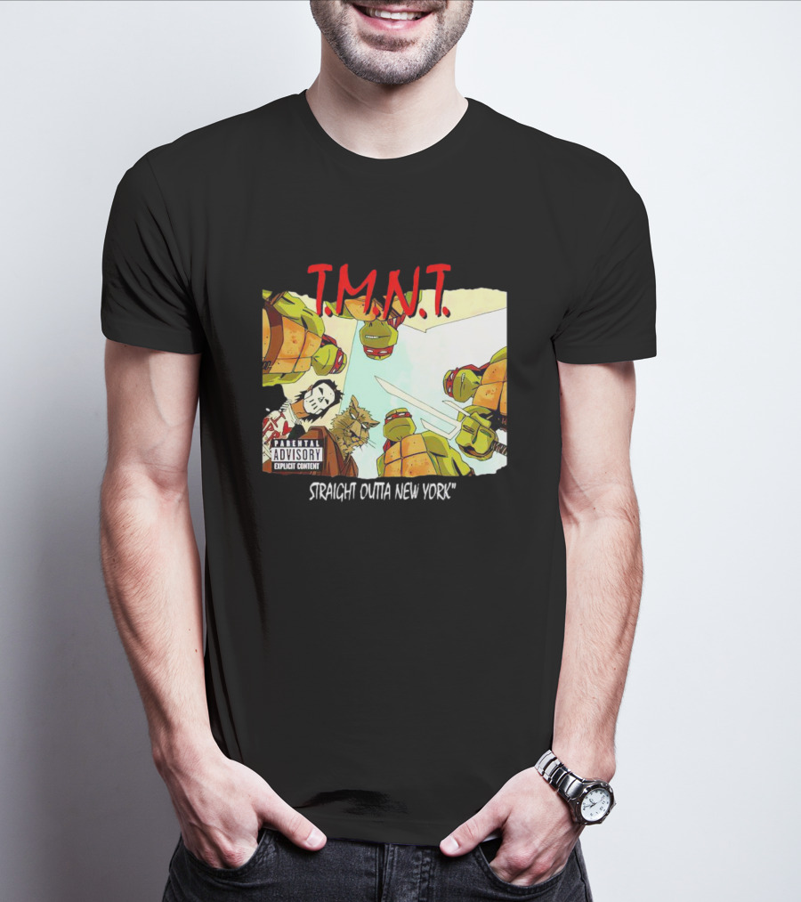 TMNT Parental Advisory Explicit Content Straight Outta New York T-Shirt
