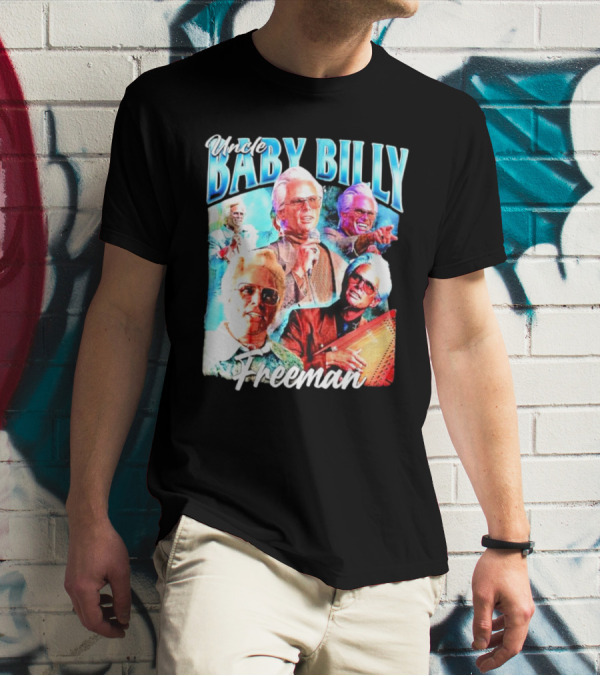 Uncle Baby Billy Freeman Vintage Retro Style Multicolor Collage T-Shirt
