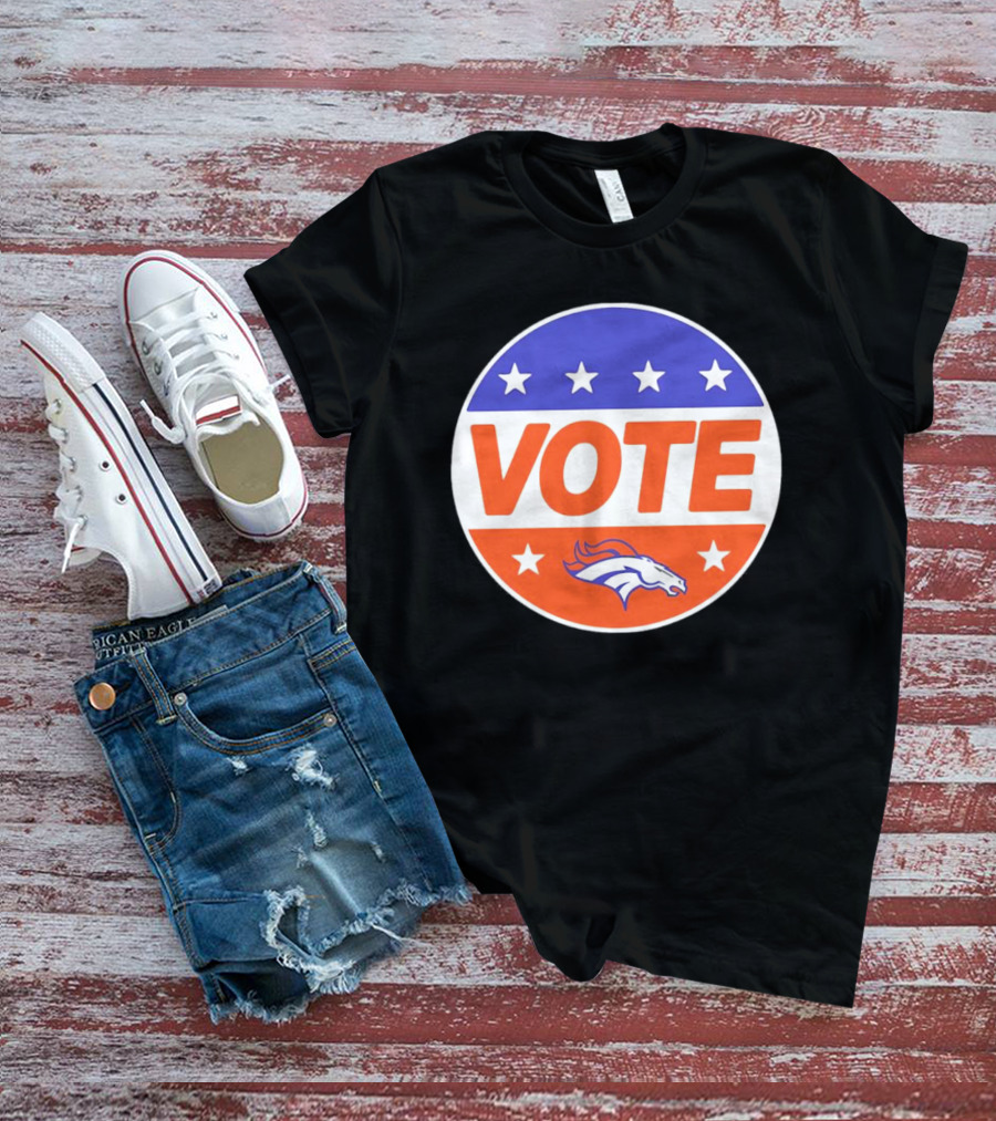 Vote Denver Broncos Team Logo Stars T-Shirt