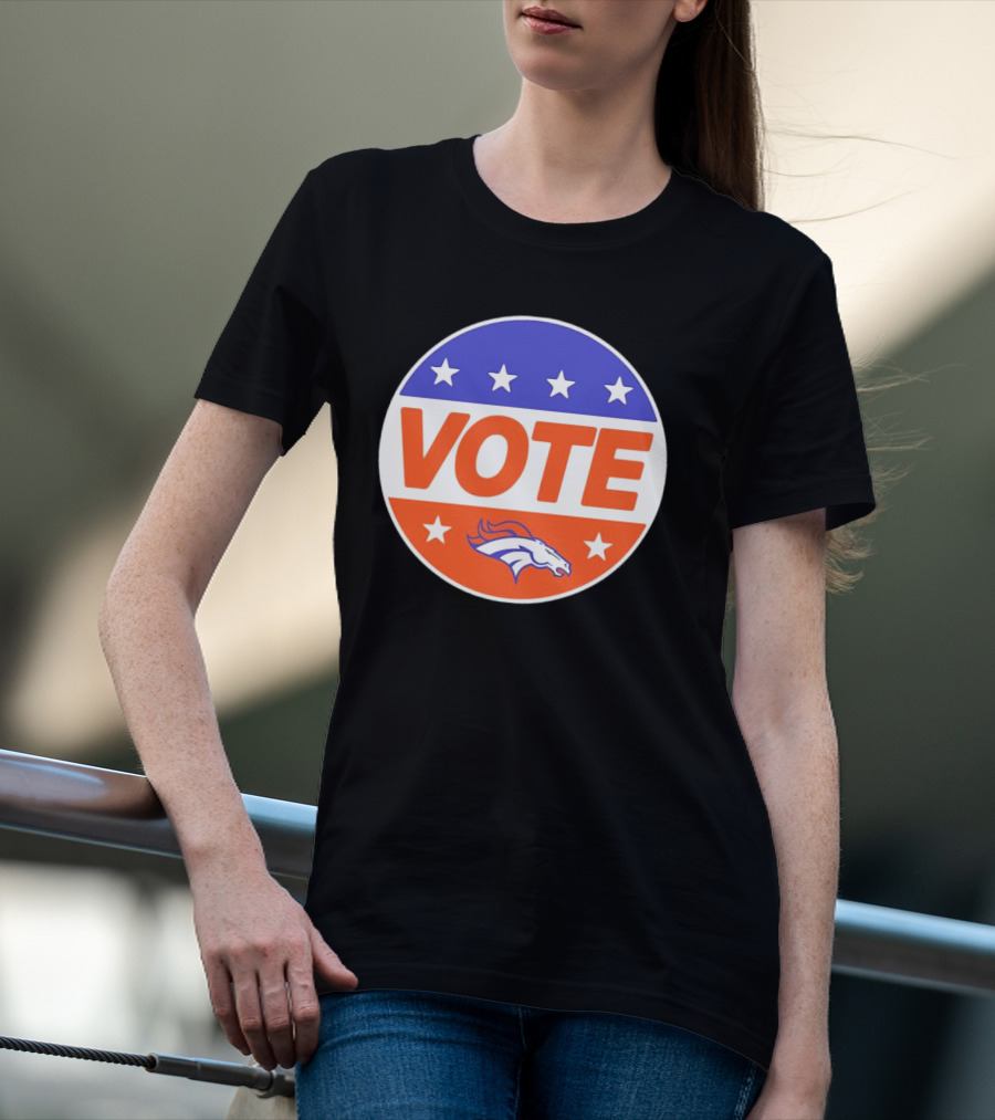 Vote Denver Broncos Team Logo Stars T-Shirt