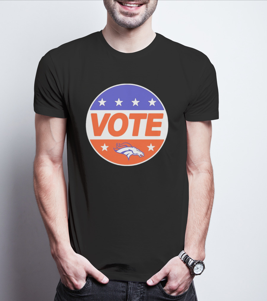 Vote Denver Broncos Team Logo Stars T-Shirt