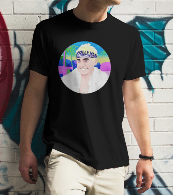 Ken The Patriarchy Is Not Horses Retro Pop Art Style With Blonde Hair And Headband T-Shirt