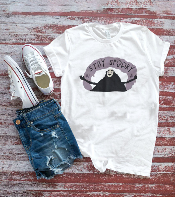 Stay Spooky Faceless Halloween Ghostly Aura T-Shirt