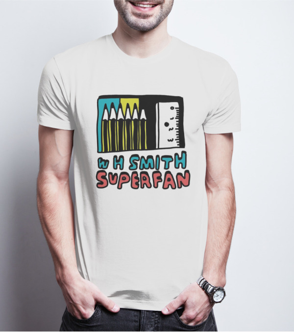 W H Smith Super Fan Pencil And Ruler T-Shirt