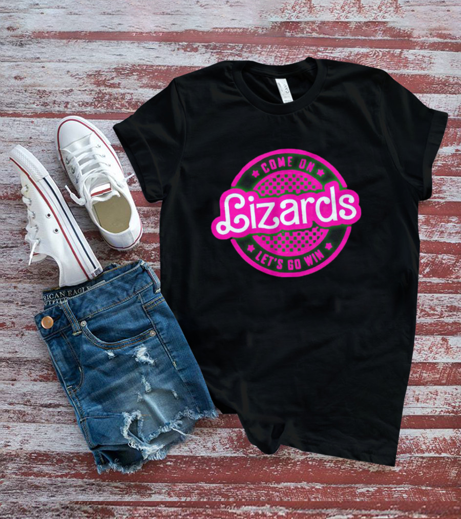 Come On Lizards Let's Go Win Retro Pop Aesthetic T-Shirt