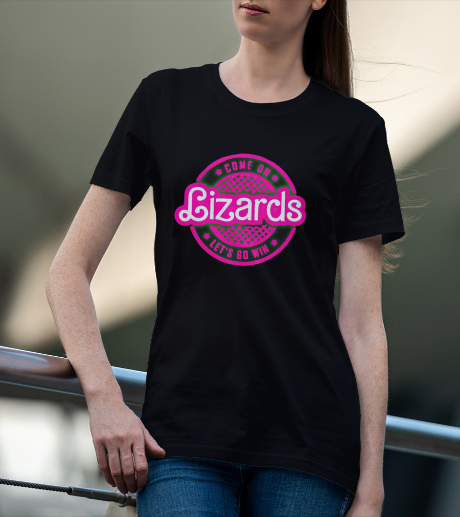 Come On Lizards Let's Go Win Retro Pop Aesthetic T-Shirt