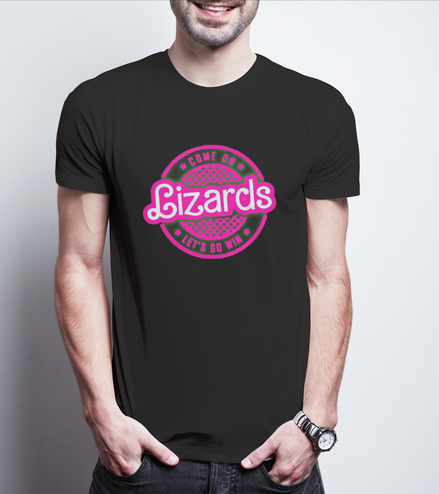 Come On Lizards Let's Go Win Retro Pop Aesthetic T-Shirt