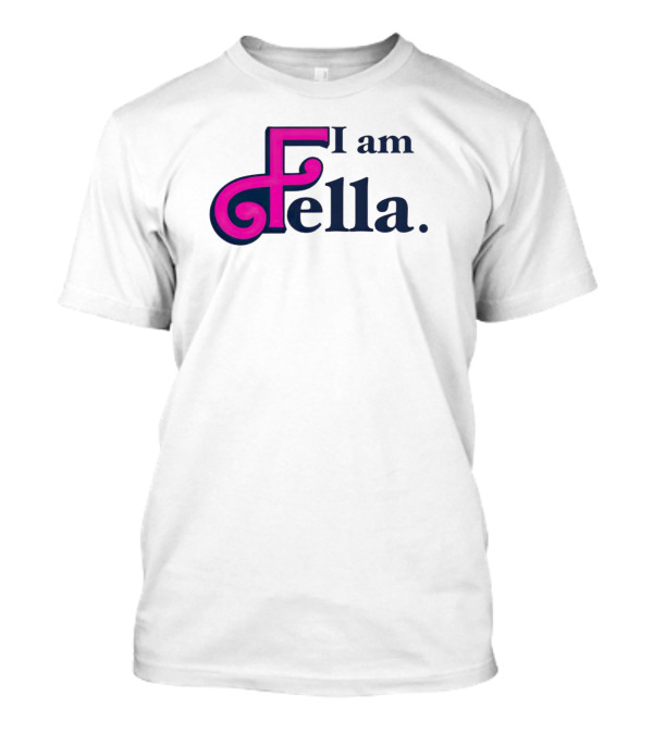 Barbie NAFO I Am Fella Text ф T-Shirt