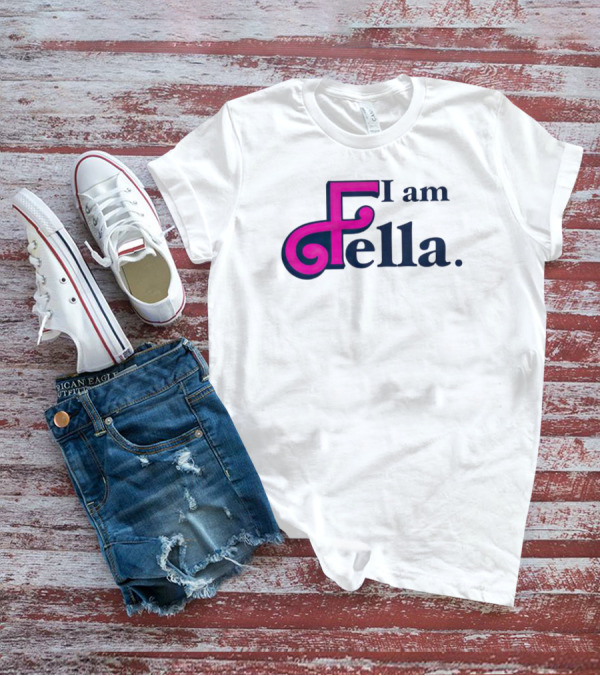 Barbie NAFO I Am Fella Text ф T-Shirt