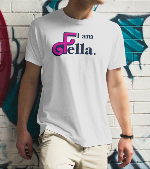 Barbie NAFO I Am Fella Text ф T-Shirt