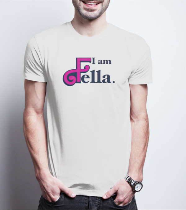 Barbie NAFO I Am Fella Text ф T-Shirt