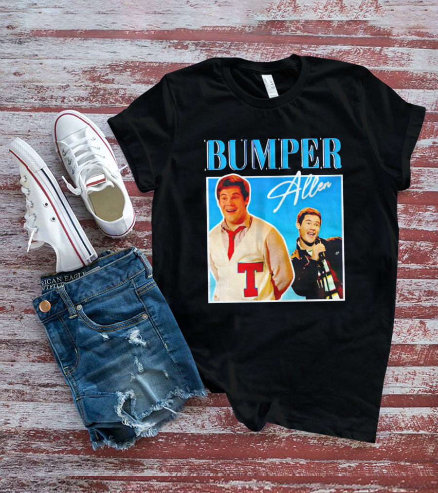 Bumper Allen Collage With Red T Sweater And Microphone T-Shirt